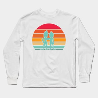 Italian Sunset with Luca and Alberto - Cartoon White Long Sleeve T-Shirt